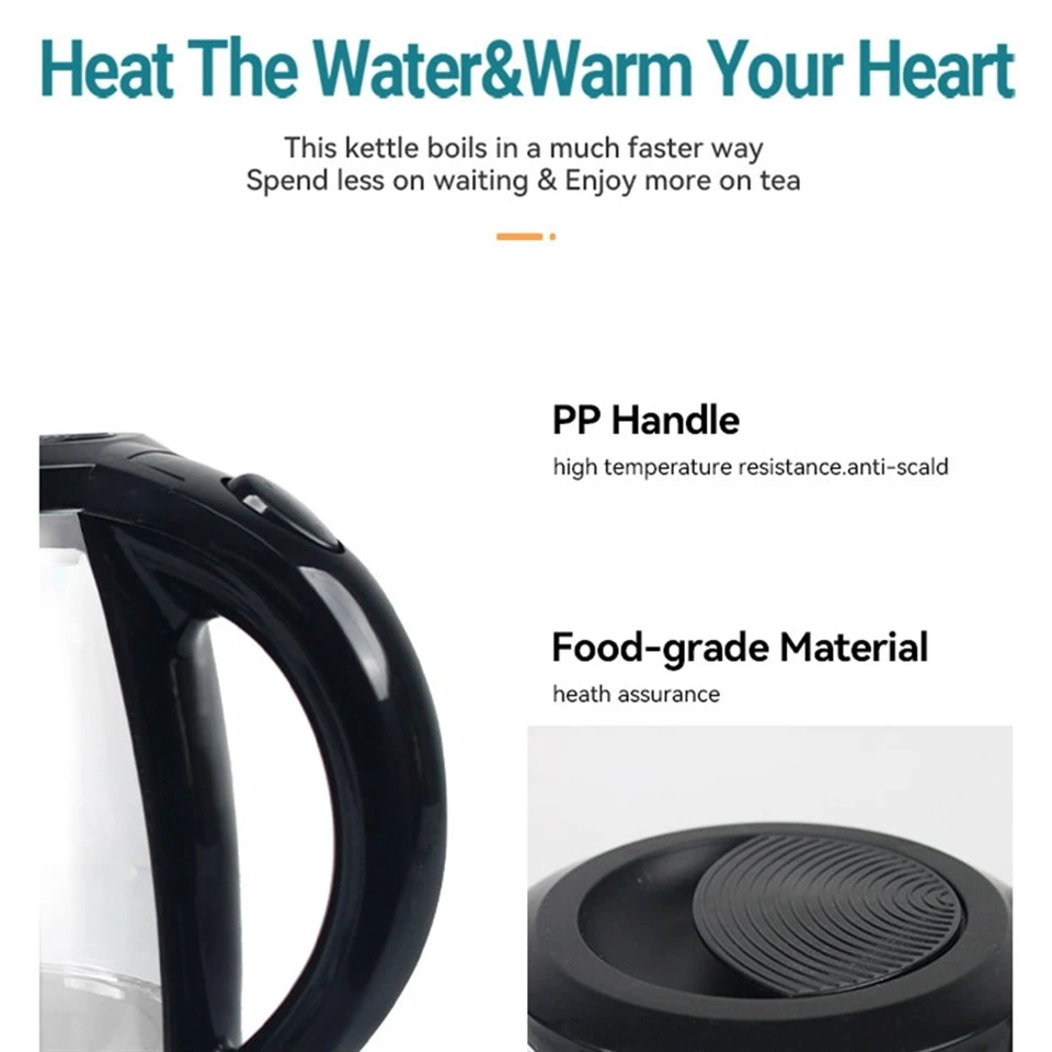 Clear Glass Kettle Glass Hot Water Kettle factory